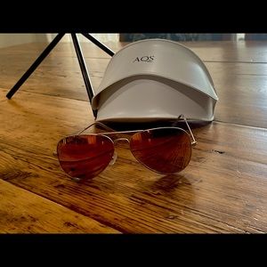 AQS mirrored aviator sunglasses